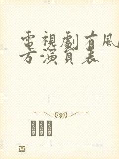 电视剧有风的地方演员表