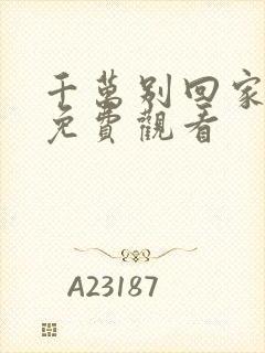 千万别回家电影免费观看