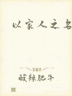 以家人之名分集