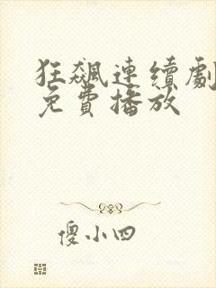 狂飙连续剧全集免费播放封面