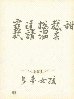 霸道总裁甜宠总裁请温柔