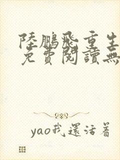 陆鹏飞重生小说免费阅读无弹窗封面