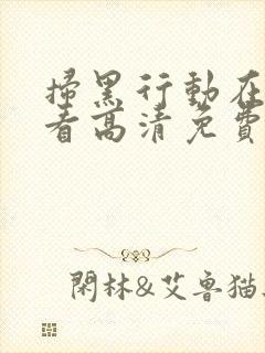 扫黑行动在线观看高清免费