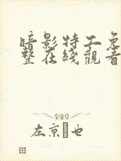 暗影特工免费完整在线观看高清电影