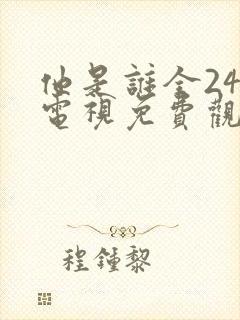 他是谁全24集电视免费观看封面