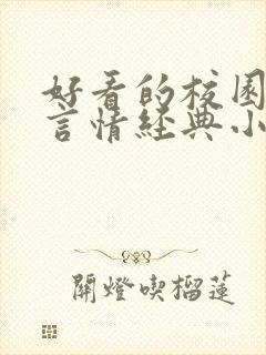 好看的校园小说言情经典小说封面