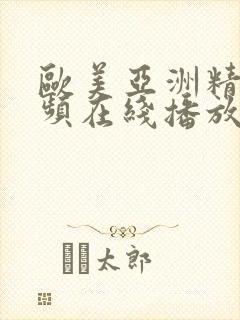 欧美亚洲精美视频在线播放