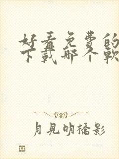 好看免费的小说下载哪个软件