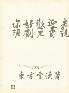 你好欢迎光临电视剧免费观看