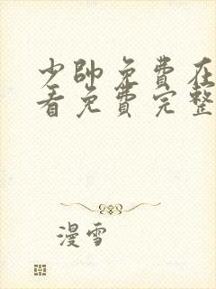 少帅免费在线观看免费完整版高清封面