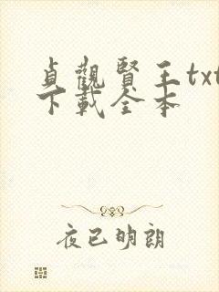 贞观贤王txt下载全本