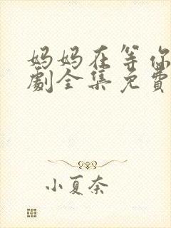 妈妈在等你电视剧全集免费观看封面