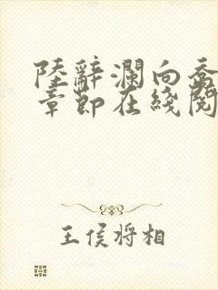 陆辞澜向乔最新章节在线阅读