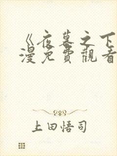 《夜幕之下》动漫免费观看全集