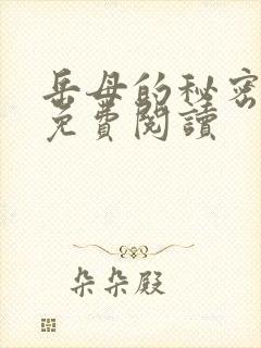 岳母的秘密小说免费阅读封面