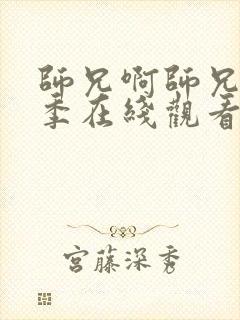 师兄啊师兄第二季在线观看高清