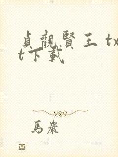 贞观贤王 txt下载