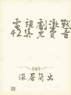 电视剧激战全集42集免费看