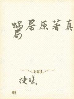 蜗居原著真实结局封面