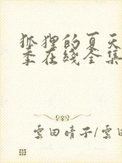 狐狸的夏天第一季在线全集免费观看