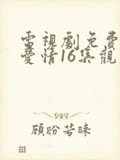 电视剧免费乡村爱情16集观看