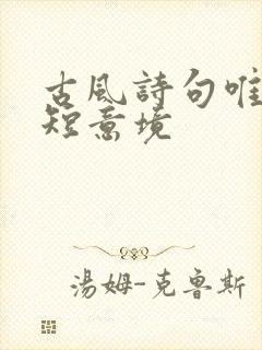 古风诗句唯美简短意境