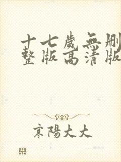 十七岁无删减完整版高清版封面