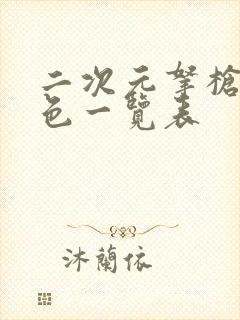 二次元拿枪女角色一览表封面