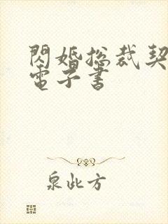 闪婚总裁契约妻电子书封面