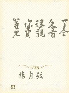 等你很久了电影免费观看全集