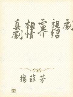 真相电视剧分集剧情介绍