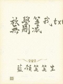 放学等我txt无删减