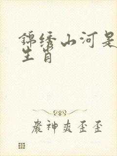 锦绣山河是什么生肖封面