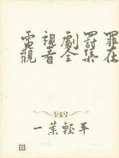 电视剧罚罪免费观看全集在线