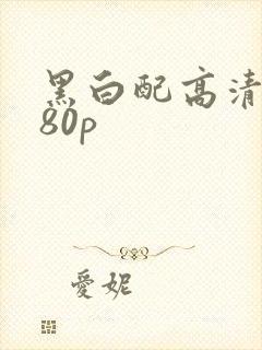 黑白配高清1080p封面