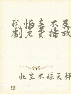 我怕来不及电视剧免费播放