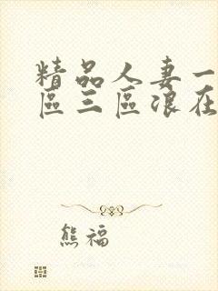 精品人妻一区二区三区浪在线