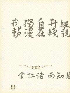 我独自升级樱花动漫在线观看