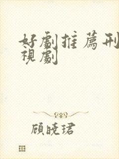 好剧推荐刑侦电视剧