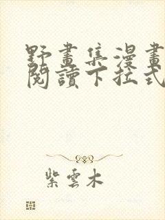 野画集漫画免费阅读下拉式漫画