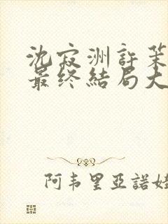 沈寂洲许茉孟姣最终结局大结局