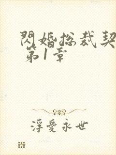 闪婚总裁契约妻 第1章