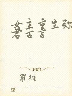 女主重生弥补夫君古言