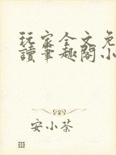 玩家全文免费阅读笔趣阁小说