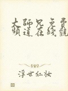 大师兄免费影视频道在线观看