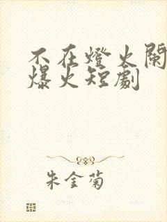 不在灯火阑珊处爆火短剧