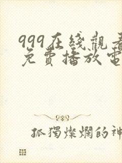 999在线观看免费播放电视剧大全封面