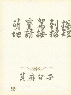 萌宝驾到总裁爹地请接招短剧封面