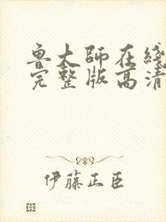 鲁大师在线观看完整版高清免费封面