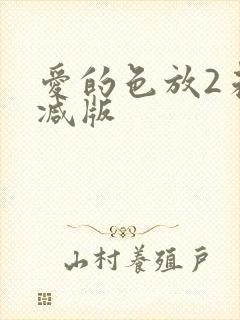 爱的色放2未删减版封面